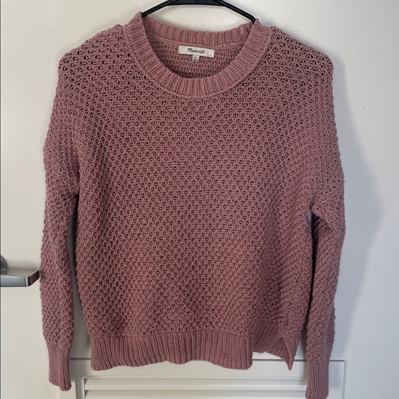 Madewell French quarter dusty rose pink knit sweater size xs - Picture 3 of 3
